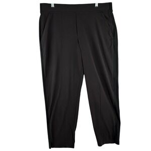 Athleta Brooklyn Mid Rise Ankle Pants Womens Size 16 Black Stretch Casual Pocket
